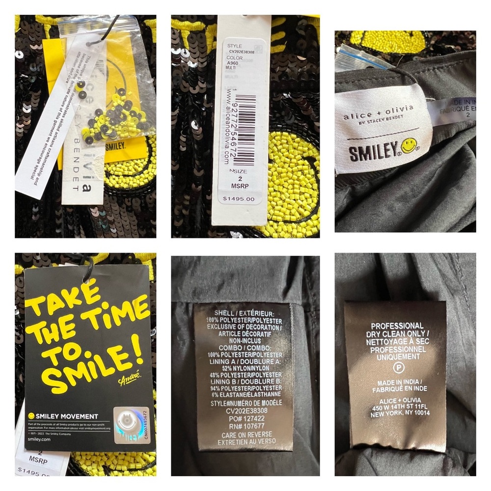 New! ALICE + OLIVIA Smiley Limited Edition Tina Sequin Gown Maxi Skirt - Picture 14 of 16